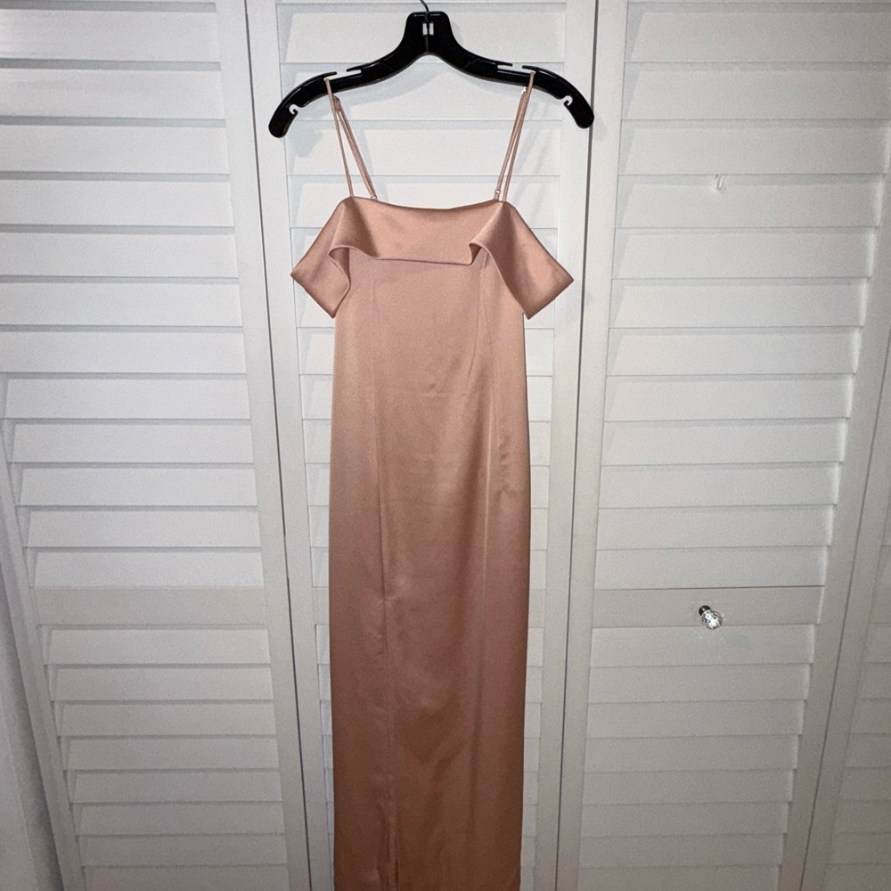 Halston Heritage Strapless Blush Dress